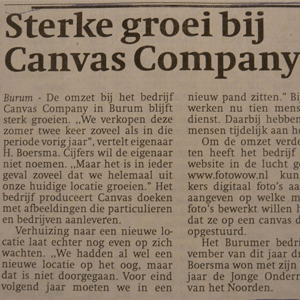 Sterke groei bij CanvasCompany